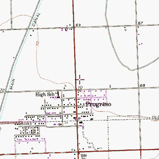 Topographic Map of Dorothy Thompson Middle School, TX