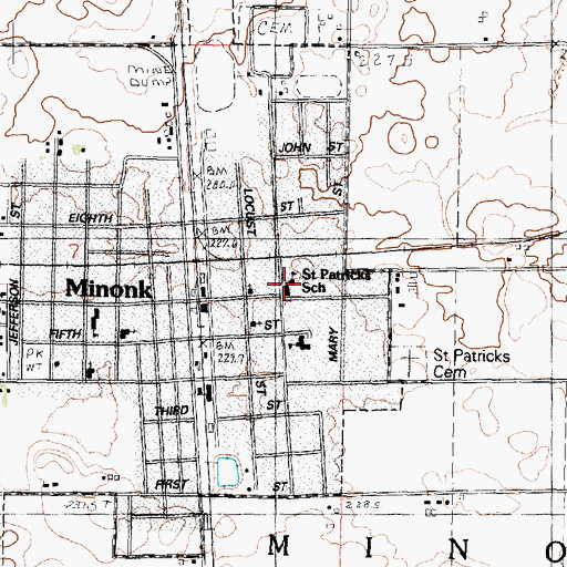 Topographic Map of Saint Patrick Church, IL