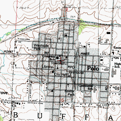 Topographic Map of Saint Marks Evangelical Lutheran Church, IL