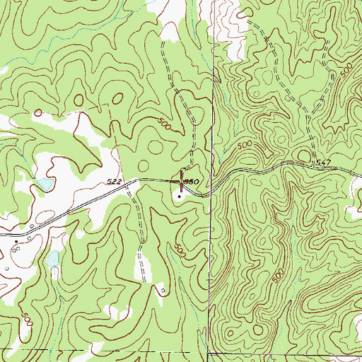 Topographic Map of Clark-Webb-Simmons Family Cemetery, GA
