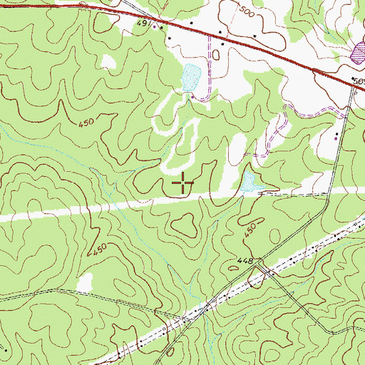 Topographic Map of Latimer-Heath Family Cemetery, GA