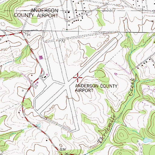 Topographic Map of Anderson Army Air Field (historical), SC