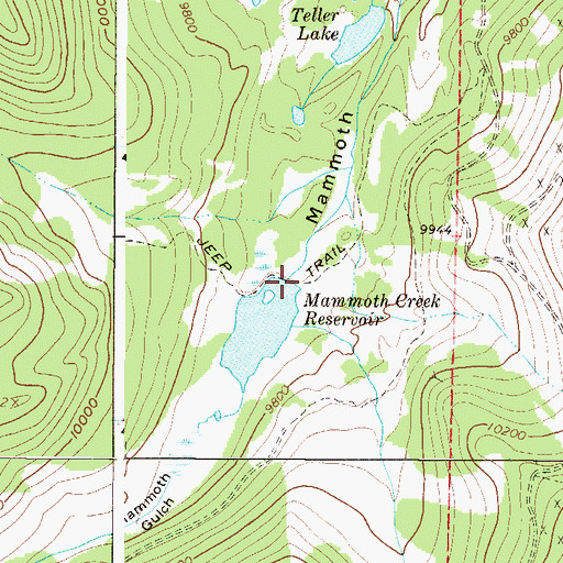 Topographic Map of Mammoth Creek Dam, CO