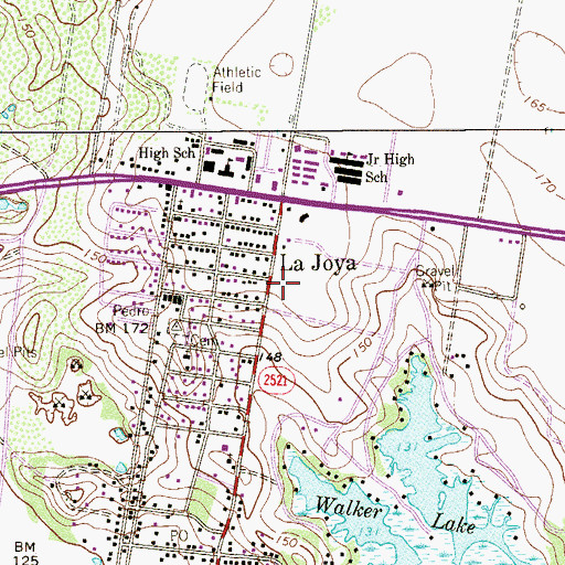 Topographic Map of Tabasco Elementary School, TX