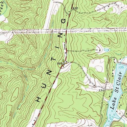 Topographic Map of Peoples Country Church (historical), VA