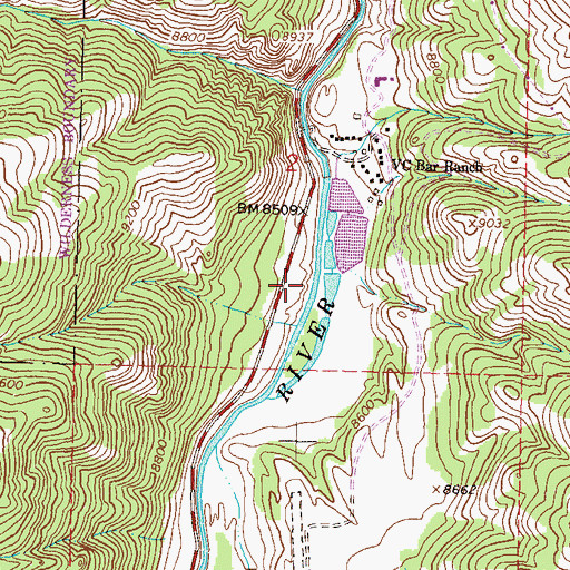 Topographic Map of Frank B Watters Reservoir, CO
