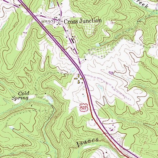 Topographic Map of White Oak Mansion School (historical), VA