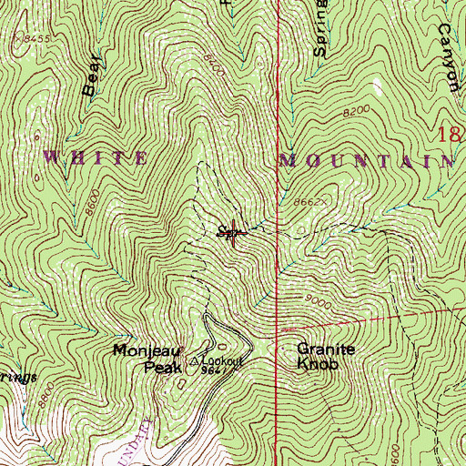 Topographic Map of Fox Spring, NM