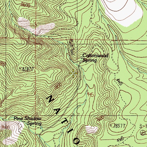 Topographic Map of Cottonwood Trailhead, NM