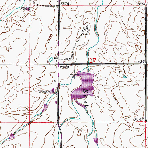 Topographic Map of Franktown Parker FPE-3 Dam, CO