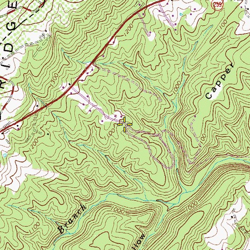 Topographic Map of Finger Lake Estates, VA