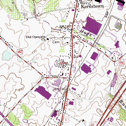 Topographic Map of Plainfield Heights, VA