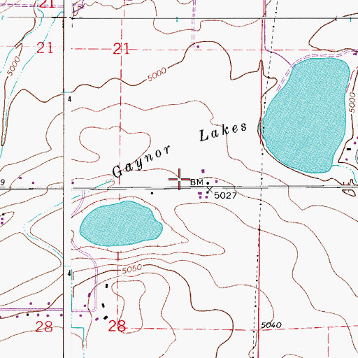 Topographic Map of Gaynor Dam, CO