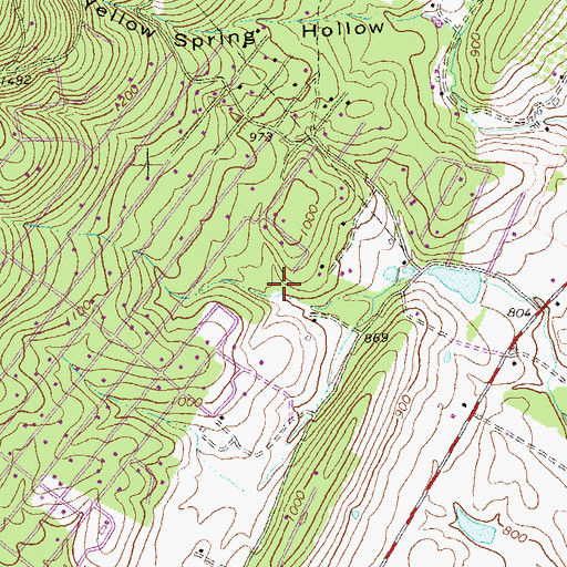 Topographic Map of Beaver Lake, VA