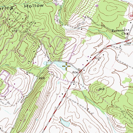 Topographic Map of Swan Lake, VA