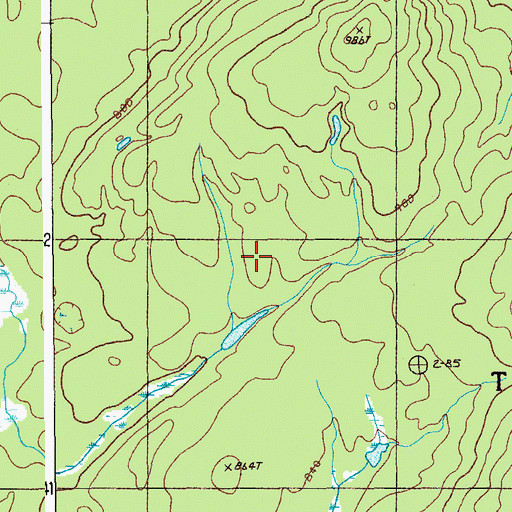 Topographic Map of T9 R4 WELS, ME