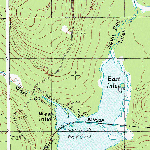 Topographic Map of T11 R4 WELS, ME