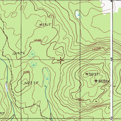Topographic Map of T12 R9 WELS, ME