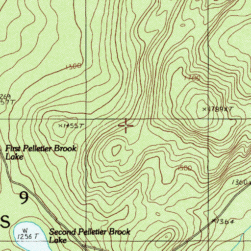 Topographic Map of T16 R9 WELS, ME