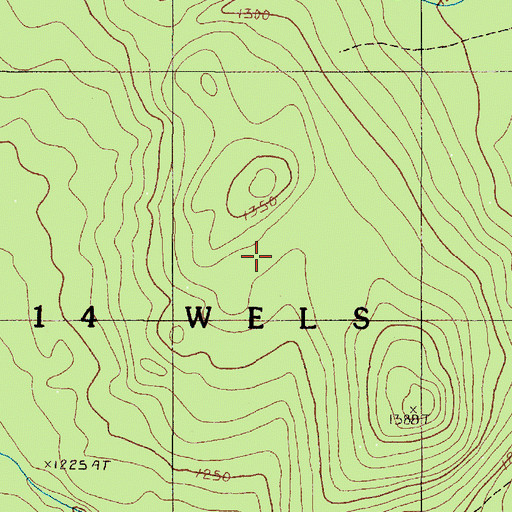 Topographic Map of T16 R14 WELS, ME