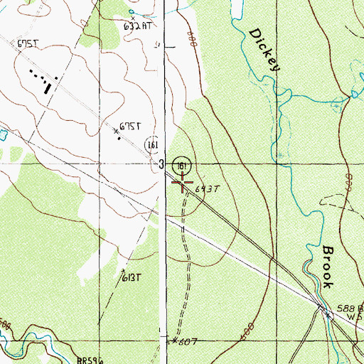 Topographic Map of Cross Lake Township, ME