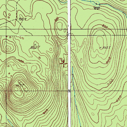 Topographic Map of T4 R7 WELS, ME