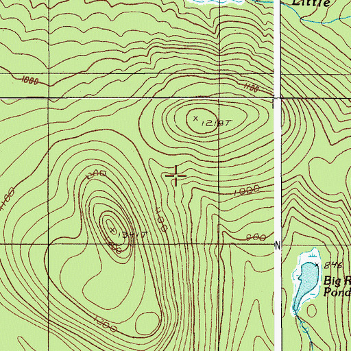 Topographic Map of T4 R8 WELS, ME