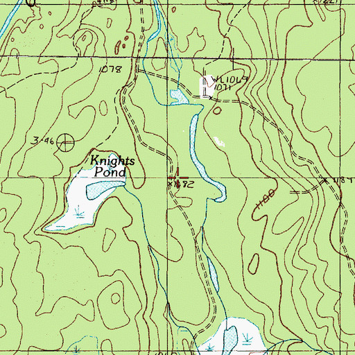 Topographic Map of Chase Stream Township, ME