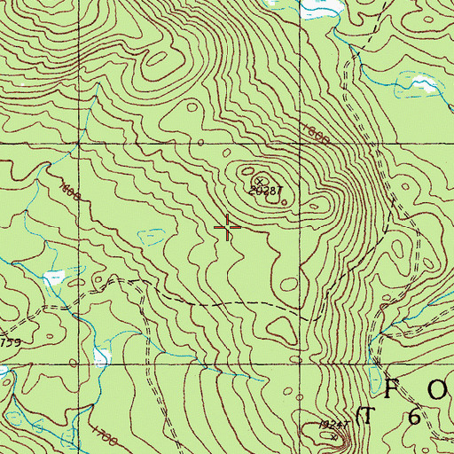 Topographic Map of Forsyth Township, ME