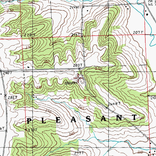 Topographic Map of Goodmiller Quarry, IL