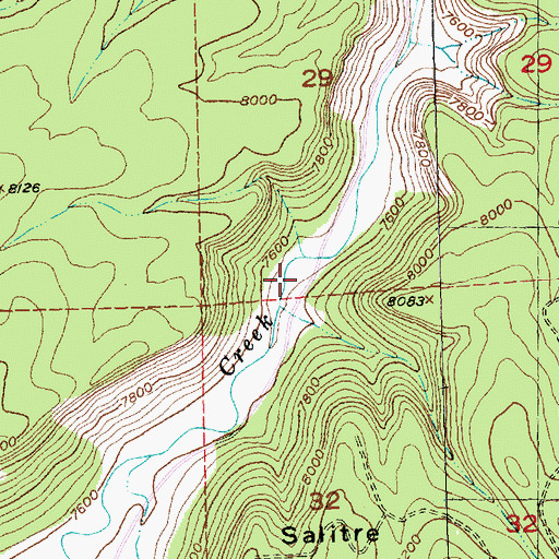 Topographic Map of Bluewater Creek Picnic Area, NM
