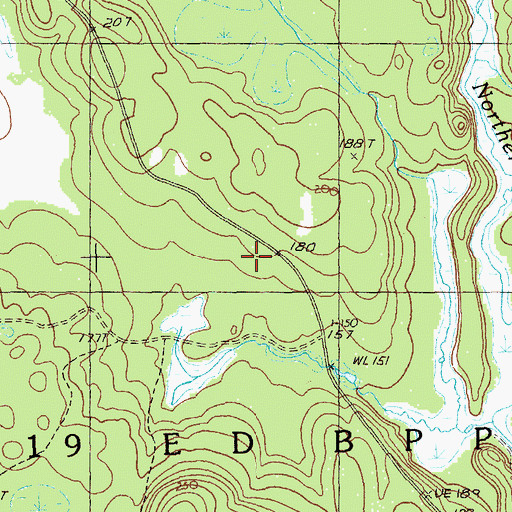 Topographic Map of T19 ED BPP, ME