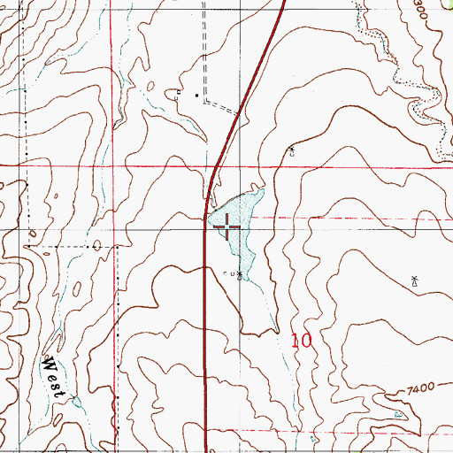 Topographic Map of West Cherry Creek Detention Number 4 Reservoir, CO