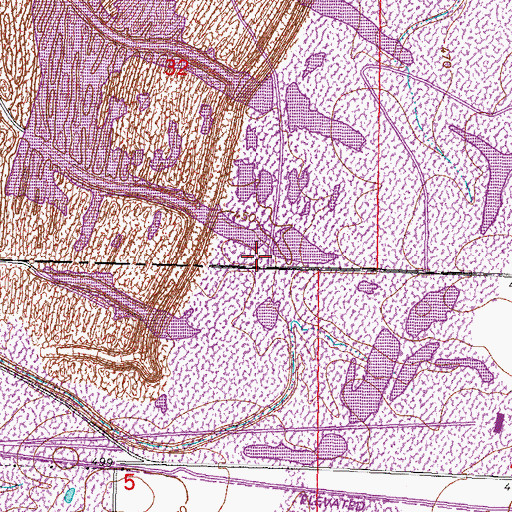 Topographic Map of River King Mine Number 6, IL