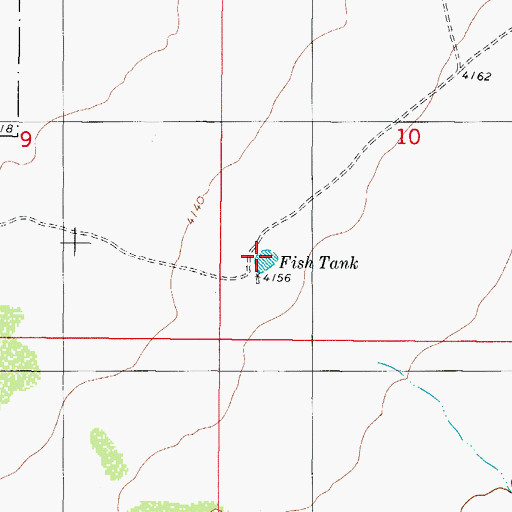 Topographic Map of Fish Tank, NM
