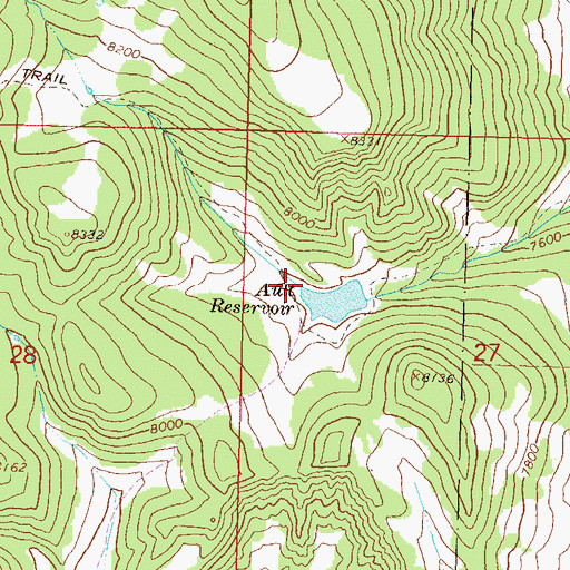 Topographic Map of Ault Dam, CO