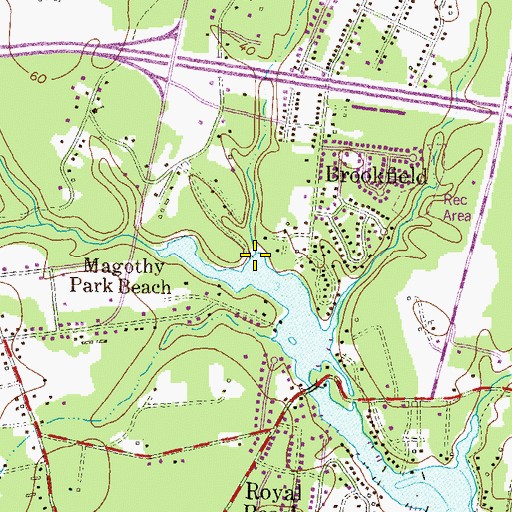 Topographic Map of Bailys Branch, MD