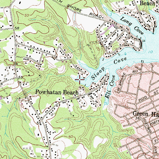 Topographic Map of Batts Branch, MD