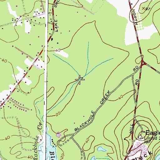 Topographic Map of Blackhole Creek Bog, MD