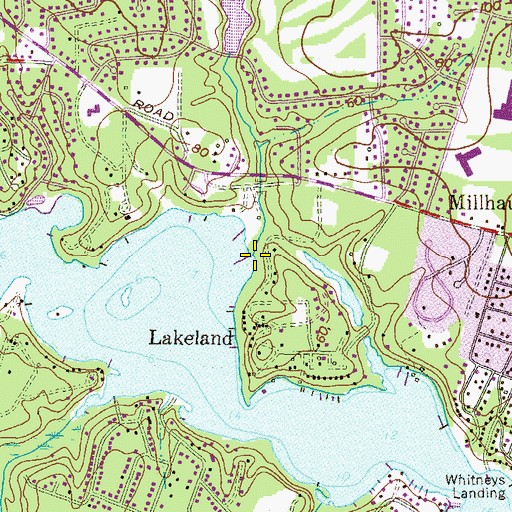 Topographic Map of Chartwell Branch, MD