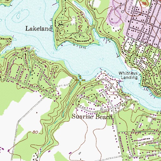 Topographic Map of Cypress Branch, MD