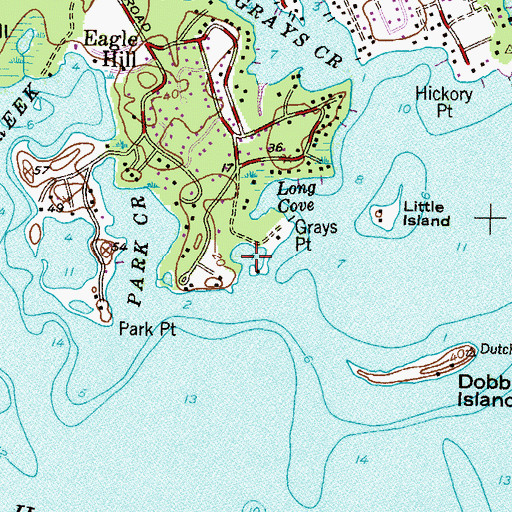 Topographic Map of Dobbins Pond, MD