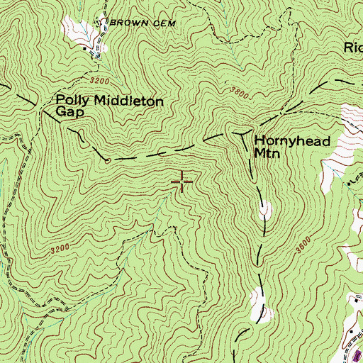 Topographic Map of Cedar Valley Spring, NC