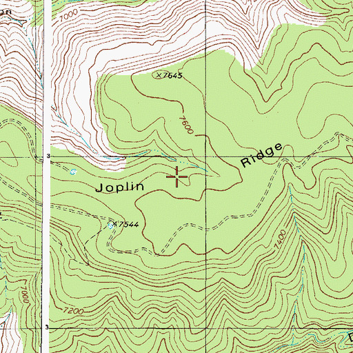 Topographic Map of Joplin Ridge, NM
