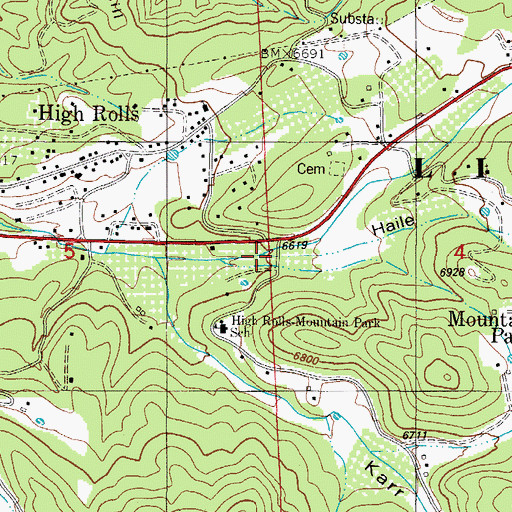 Topographic Map of Haile Canyon, NM