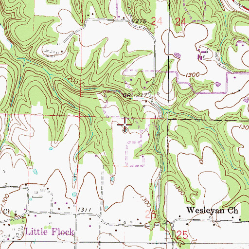 Topographic Map of Township 6, AR
