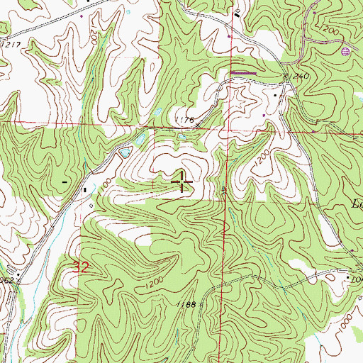 Topographic Map of Township 13, AR