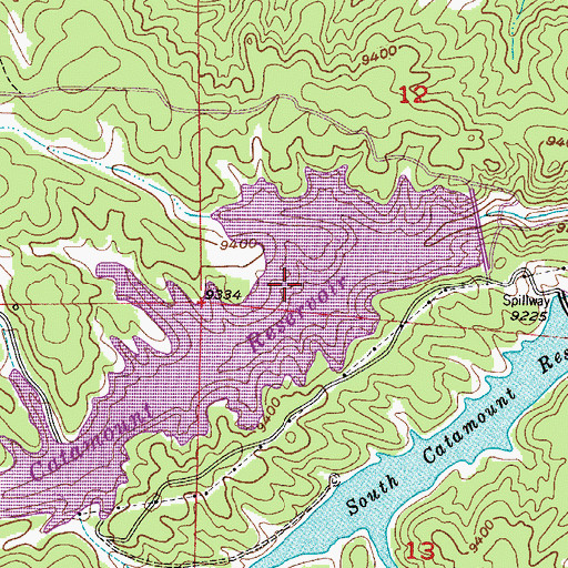 Topographic Map of North Catamount Dam, CO