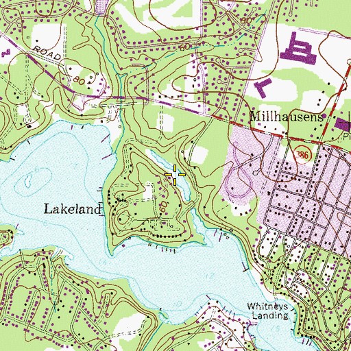 Topographic Map of Lake Liberty, MD