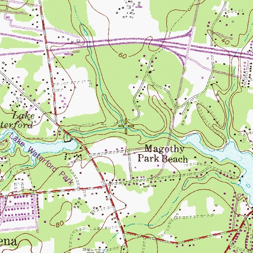 Topographic Map of Muddy Run, MD